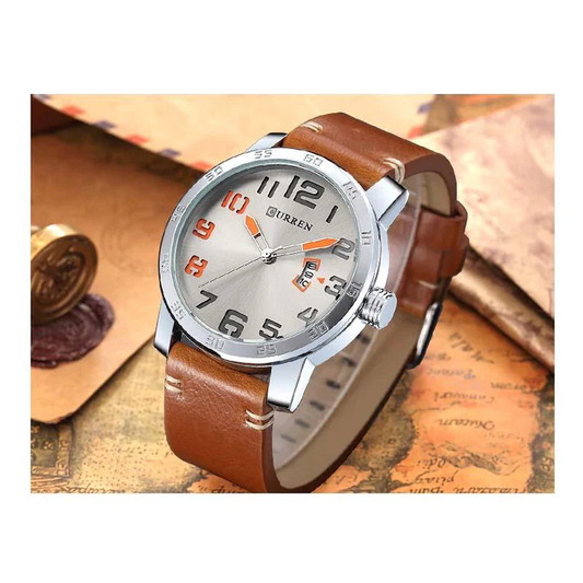 CURREN Original Brand Leather Straps Wrist Watch For Men With Brand (Box & Bag)-8254